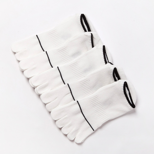 Cheap Men Short 5 Toe Socks Summer Mesh Five Finger Socks
