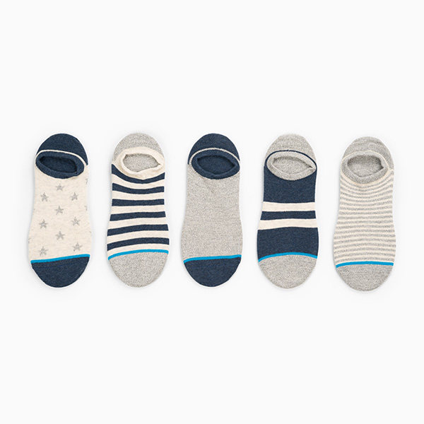 Spring and autumn new anti-fall with silicone non-slip striped socks men's boat socks from China OEM wholesaler