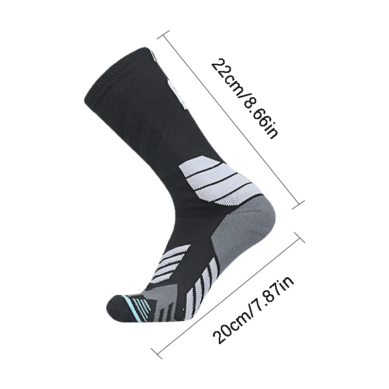  High Quality Elite Basketball Socks Compression Men's Cycling Socks With Number Adults Towel Bottom Outdoor Sports Socks 