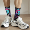  Fashion Italia Basketball Socks Italy Italian Flag Polyester Middle Tube Socks for Women Men Sweat 
