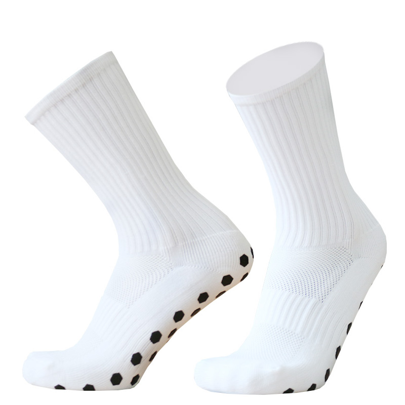 Best Price New Solid Color Hexagon Dispensing Sports women Football Socks Round Silicone Suction Cup Grip Anti Slip Soccer 