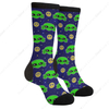 Lowest Price Alien Face Alien Dress Green Peace Love Casual Unisex Novelty Fun Crew Socks Fashion Comfortable And women Crazy 