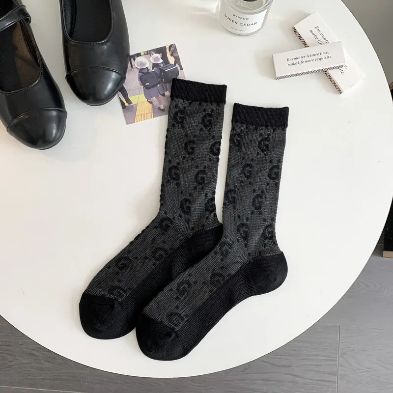 cost-effective Trendy women s Mid length Socks Double Needle Thin SpringSummer Breathable Short Socks Korean Edition Base Long 