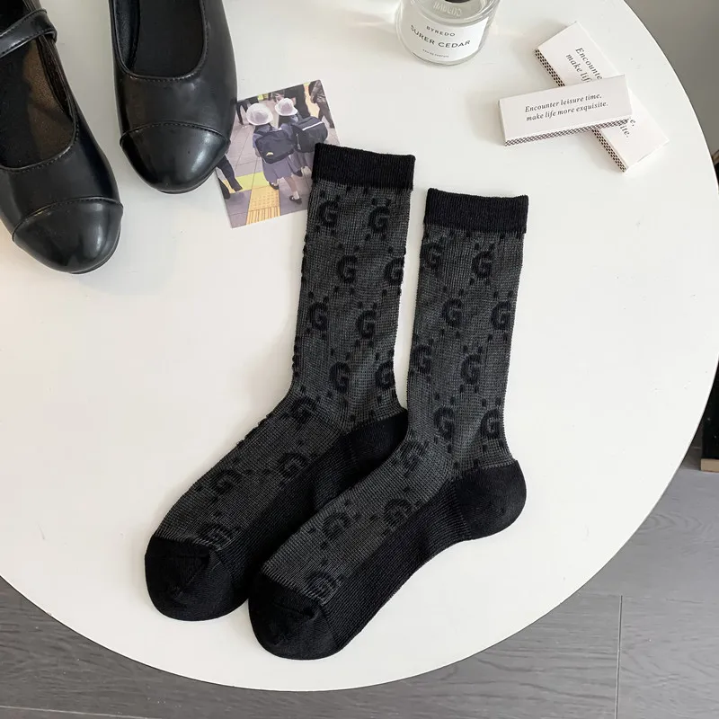 cost-effective Trendy women s Mid length Socks Double Needle Thin SpringSummer Breathable Short Socks Korean Edition Base Long 