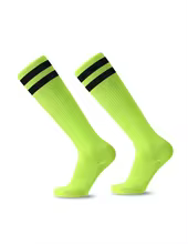 Discount White Black Stripes Football Soccer Socks For Teenages Boys Over the Calf Baseball Rugby Athletic Socks women 