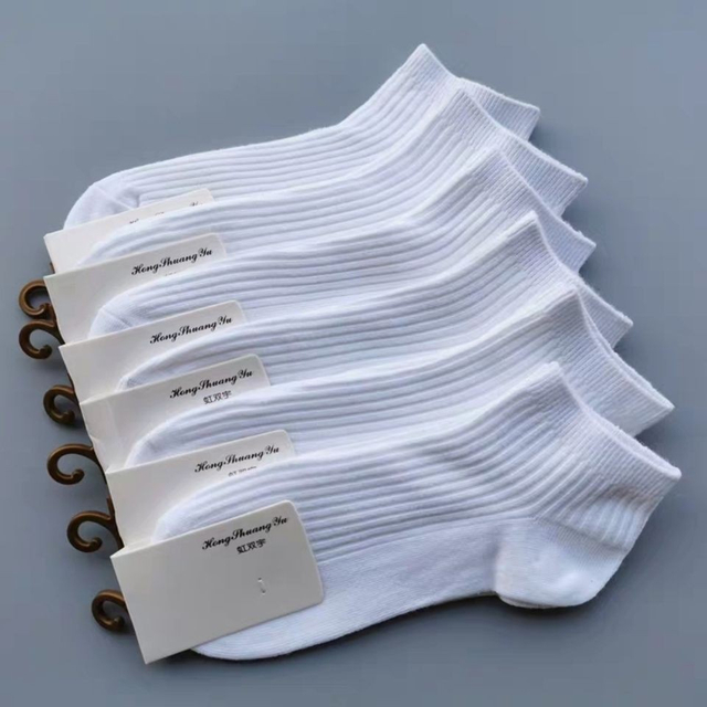 Deep Customization Unisex women Socks cotton Ankle Socks Pack Set Solid Color Short Cotton Low Cut Sock White Black Lot High 