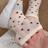 Chinese Manufacturer Thin Hollow Dot Socks women Sweet Bowknot Summer Hollow Out Mesh Breathable Girls Crew Loose Middle Tube 