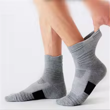  Men Sports Socks Shock absorbing Cushion Terry Towel Basketball Cycling Running Hiking Tennis Socks for Women Cotton Size 