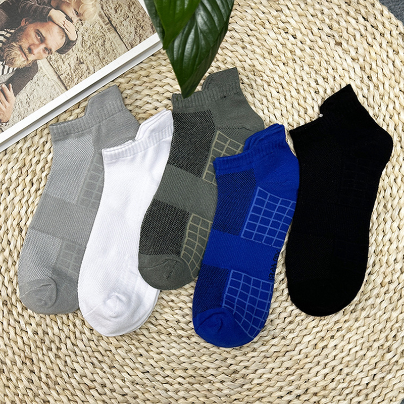 Private Label ‌ Men's Running Short Socks Athletic Quick Dry Breathable Mesh Sports Ankle Socks Lightweight Comfort Anti Odor 