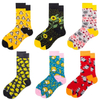 Customized Wholesale Logo Design Bamboo Socken Chaussette High Quality Fashion Colorful Happy Funny Crew Cotton Men Socks