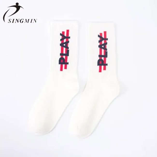 High Quality Custom Design Your Own Men Crew Sport Basketball Socks Athletic Logo Socks Customize