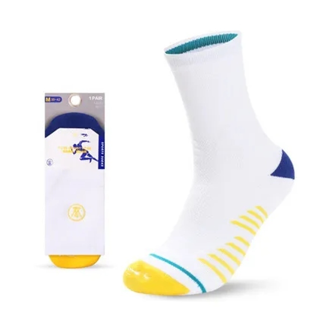 High Quality Gym Custom Logo Tube Cotton Men Pantyhose Women Toe Thick Compression Cycling Basketball Elites Men Crew Sports Socks