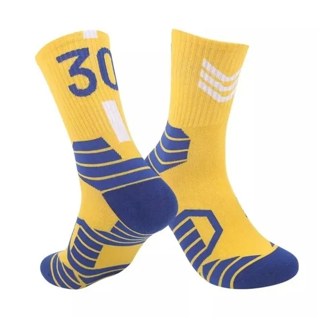Fashion Casual Basketball Team Number Sports Crew Socks for Men