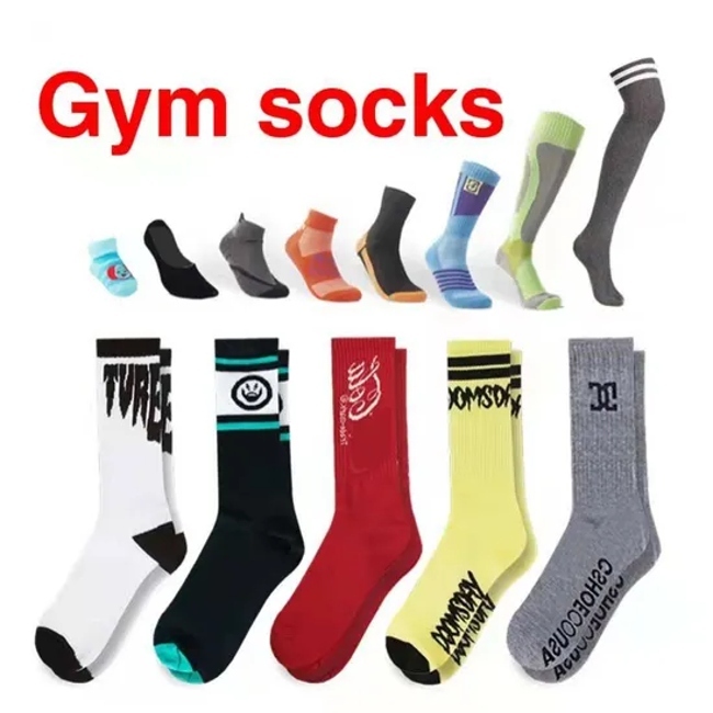 Xianghui Wholesale Can Custom Logo OEM Outdoor Running Crew Cotton Gym Socks