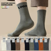 Low MOQ Design Logo Custom Sports Unisex Packaging Crew Mens Cotton Anti Slip Men Socks