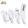 Customize and Wholesale Sports Striped Logo Sock with Various Logos in Many Colors and Sizes