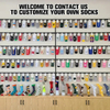 Cotton Crew Socks for Men, Long Sweat-Absorbent Winter Sports Socks