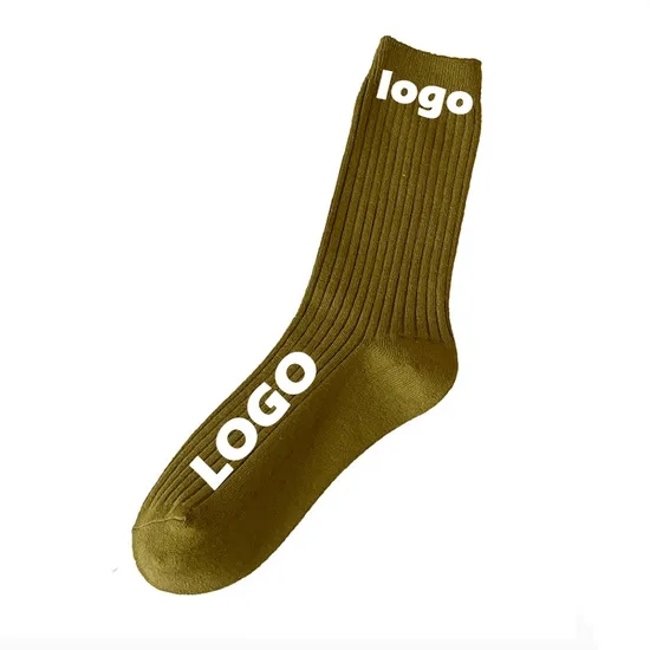 2024 Design Your Logo Fitness Crew Socks for Men Women Customized Sporty Socks for Summer Autumn