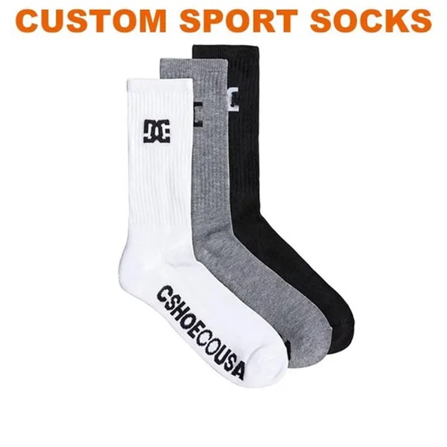 Xianghui Custom Logo Crew Socks Men Running Sport Cycle Athletic Basketball Socks