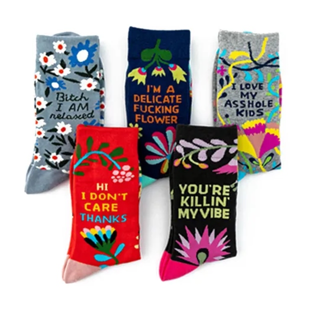 Custom Socks Men Women Unisex Designer Fashion Funny Cotton Happy Crew Dress Tube Socks Manufacturer