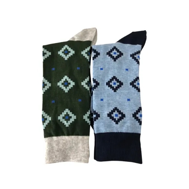 Antibacterial Soft Breathable High Elastic Cotton Modal Colorful Stripe Block DOT Stripe Men Ankle Crew Socks