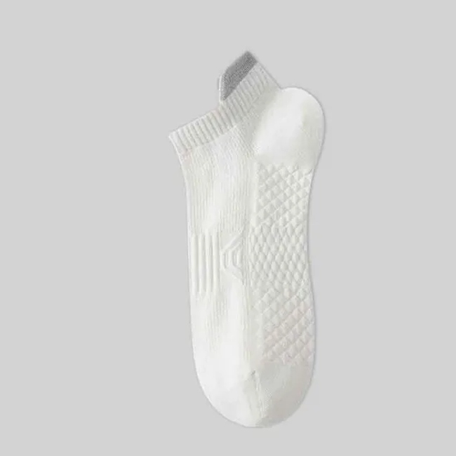 Men′s 7A Antibacterial and Deodorizing Summer Mesh Thin Short Socks Low-Top All-Cotton Breathable and Sweat-Absorbent Pure Cotton Men′s Boat Socks