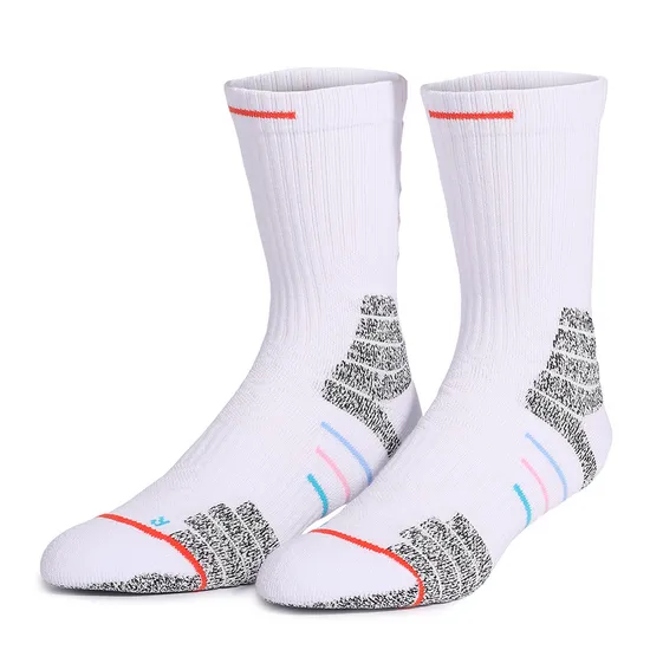 Basketball Socks, Cushioned Sports Crew Socks, Thick Compression Sports Socks, Suitable for Men and Women