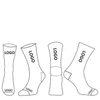 Custom Logo Embroidered Knitted Crew Socks, Stylish Pure Cotton Men′s Socks for Daily Wear