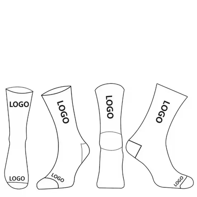 Custom Logo Embroidered Knitted Crew Socks, Stylish Pure Cotton Men′s Socks for Daily Wear