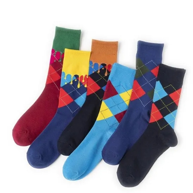 Wholesale Custom Soft Comfortable fashion Happy Designer Crew Bamboo Socks for Men