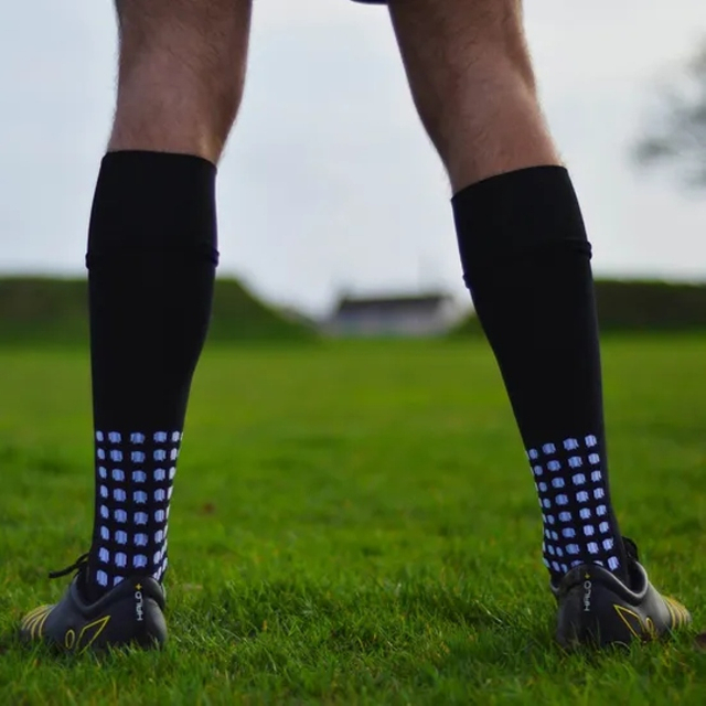 Custom Football Socks Cotton Men Sport Long Socks Over Knee High Soccer Grip Socks