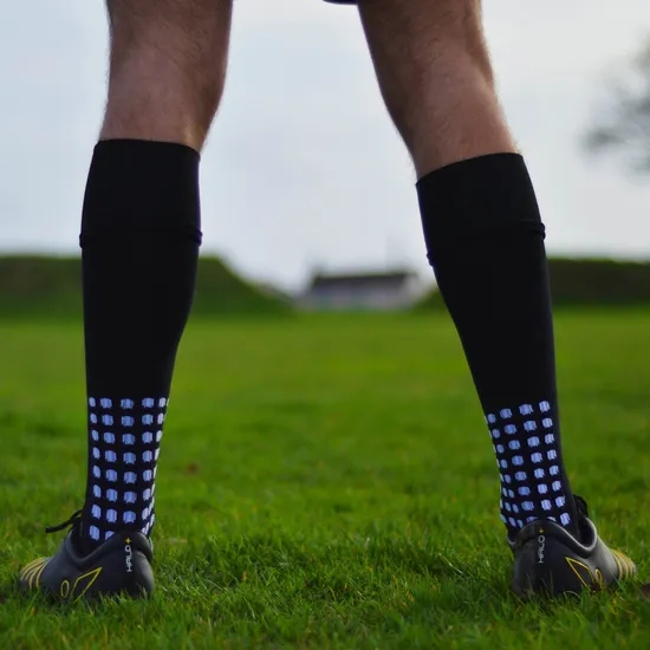 Custom Football Socks Cotton Men Sport Long Socks Over Knee High Soccer Grip Socks