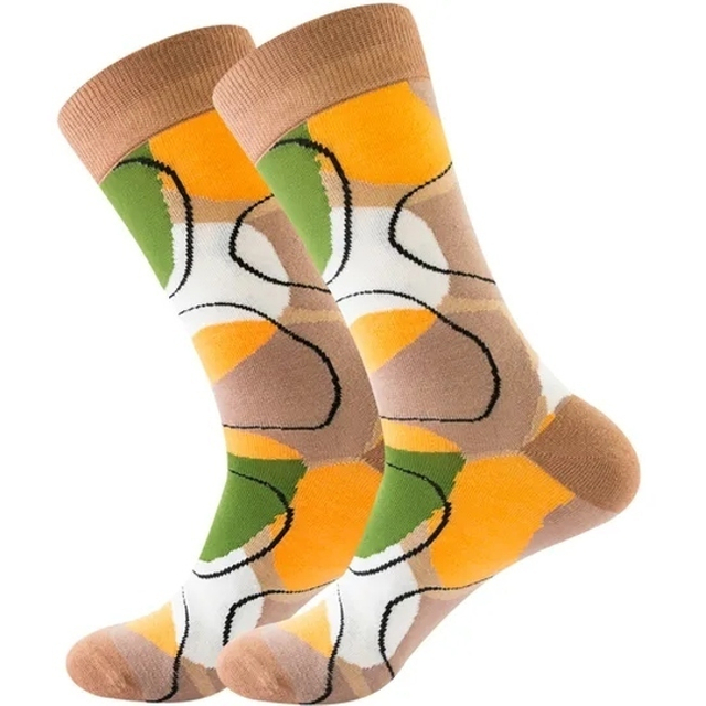 Factory Custom Novelty Bamboo Funny Socks Leisure Crew Tube Cotton Happy Colorful Socks for Men