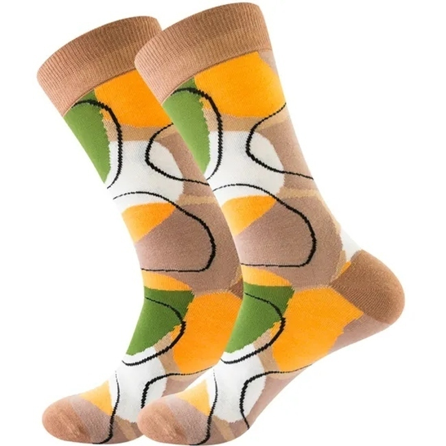Factory Custom Novelty Bamboo Funny Socks Leisure Crew Tube Cotton Happy Colorful Socks for Men