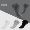 Non-Slip Men Yoga Socks Anti Slip Silicone Gym Pilates Ballet Socks Solid Colors Cotton Crew out Socks for Unisex