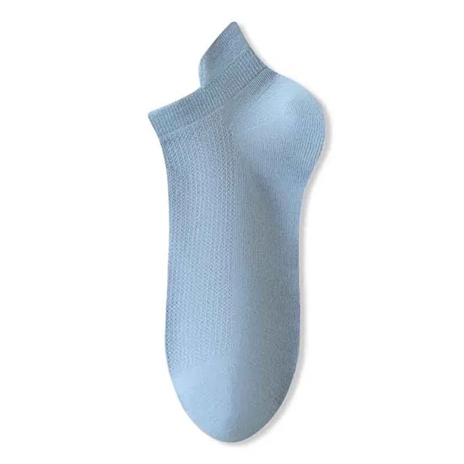 Custom Breathable Cotton Yoga Socks with Non-Slip Grip Men′s Pure Cotton Thin Boat Socks 7A Antibacterial, Deodorizing and No Heel Drop