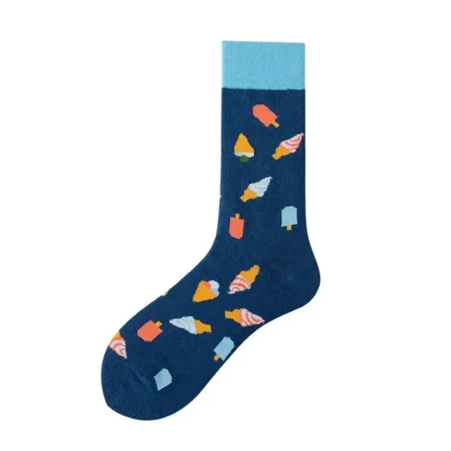 Wholesale Funny Socks Cotton Big Size Custom Novelty Comics Cartoon Calcetines Women Crew Men Happy Socks