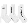 Men Women′s Athletic Crew Socks 100% Cotton Custom Knitted Letter Pattern Logo