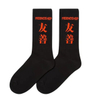 Custom Unisex Fashion Chinese Character Women Men Cotton Wholesale High Elastic Crew Socks