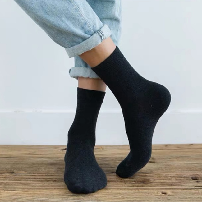 Summer Custom Logo Breathable Business Socks Wholesale Fashion Men Plain Crew Classic Bamboo Socks