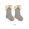 Summer Thin Loose Fitting Shift Ring Hollow Mesh Girls Bow MID Calf Baby Socks