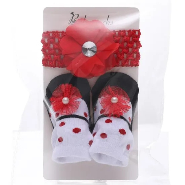 Baby Accessories, Flower Headband with Socks Set Baby Decorations