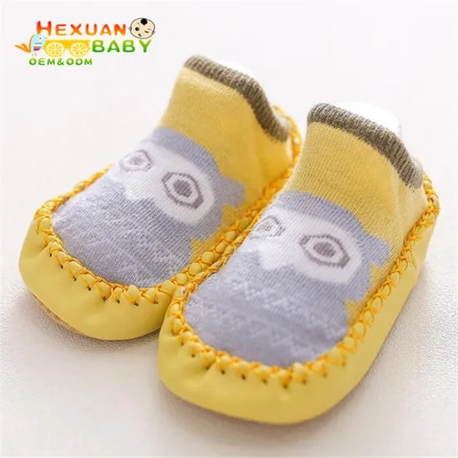 Sock Shoes Baby Boy Rubber Sole Summer Skidders Infant Toddler Breathable New Kids Cotton Sock Shoes