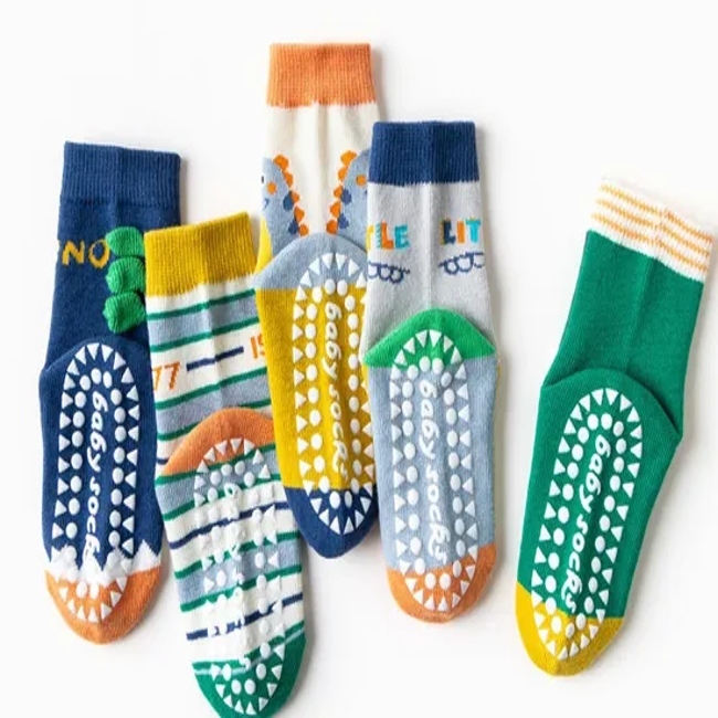 Baby Cute Animal Jacquard Cottonmix ABS Sock Rib Christmas Dispensing Socks