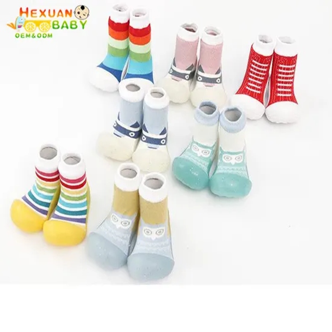 Toddler Baby Boys Girls Non Slip Socks Soft Bottom Rubber Booties Shoes