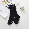 Wholesale Summer Newborn Baby Girls′ Socks Mesh Breathable Hollow Knee High Baby Socks with Bow