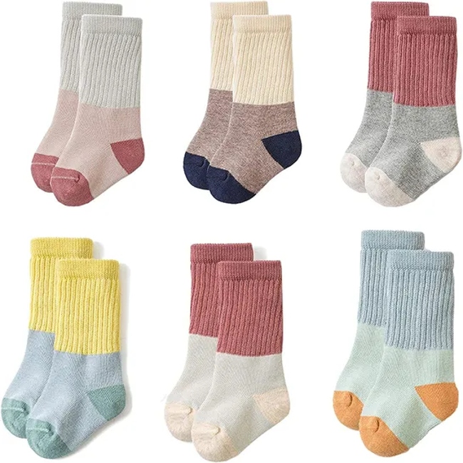 Pack Solid Color Seamless Toddler Baby Girls Boys Slouch Socks