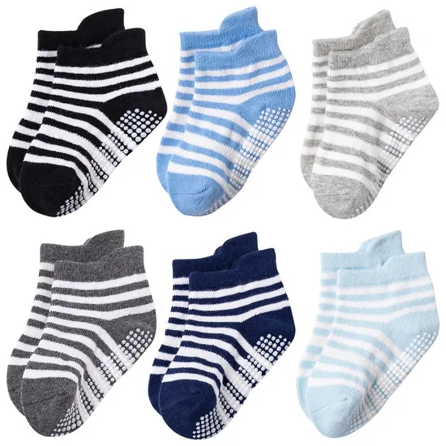 Non Slip Adhesive Spring Summer Fall Children′s Socks Boy′s Cotton Baby Socks