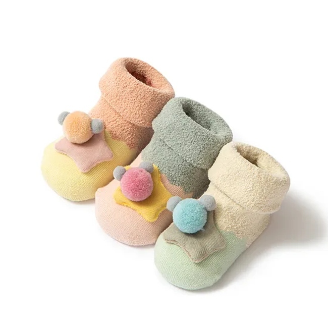 Low Price Wholesale Custom Children Baby Kids Unisex Cotton Terry Toy Shoe Socks