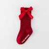 Wholesale Baby Striped Stockings Bubble Bow MID Tube Cotton Socks